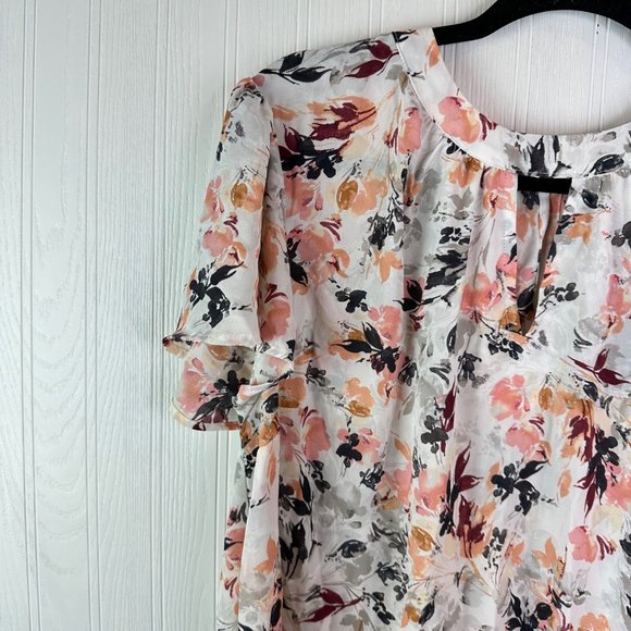 Torrid Georgette Keyhole Flutter Sleeve Blouse Size 2X NWT - Picture 4 of 6